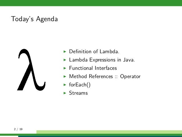 Lambda Expressions in Java