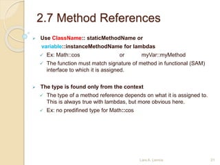 Java 8 lambdas expressions | PPTX