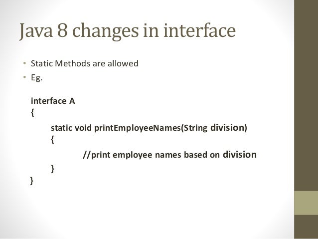 Java 8 new features