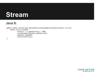 Add text here...
Stream
Java 8:
 
