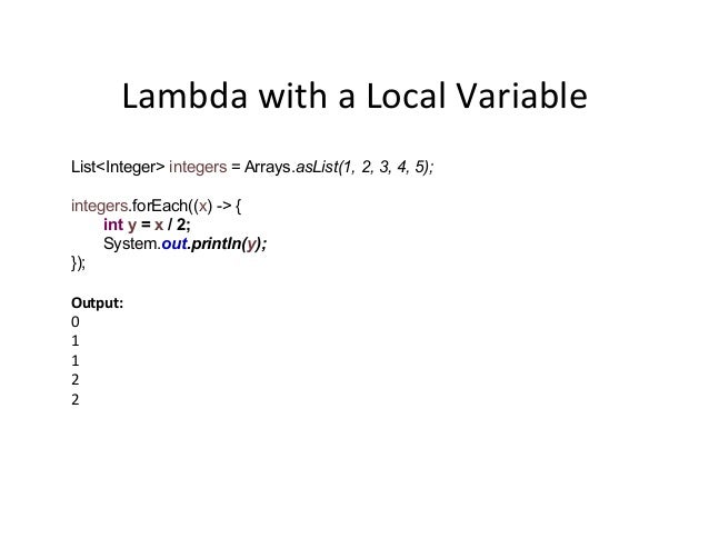 Java 8 Lambda Expressions & Streams