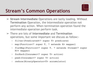 Java 8 Streams And Common Operations By Harmeet Singh(Taara) | PPT