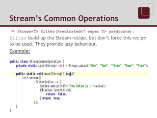 Java 8 Streams And Common Operations By Harmeet Singh(Taara) | PPT