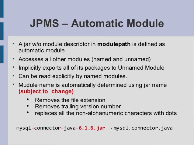 Java 9 Module System Java 9 Module System