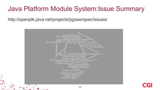 Java Platform Module System:Issue Summary
http://openjdk.java.net/projects/jigsaw/spec/issues/
49
 