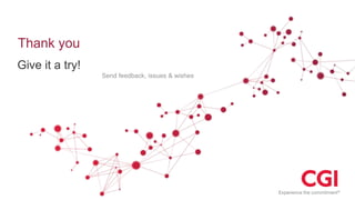 Thank you
Give it a try!
Send feedback, issues & wishes
 