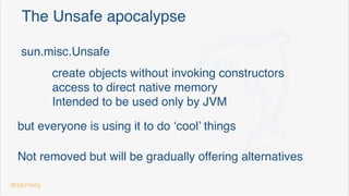 Stream. takeWhile()
Files.lines(Paths.get("urls.txt"))
.takeWhile(__ -> running)
.forEach(url -> URLChecker::checkAlive);
Useful to check external conditions to stream
@dgomezg 9
 