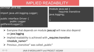 Java 9 Modularity and Project Jigsaw | PPTX