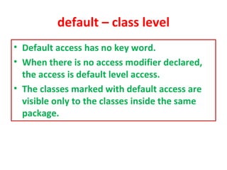 Java Access Modifiers