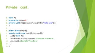 Java access modifiers | PPT