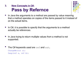 Difference between Java and c# | PPT