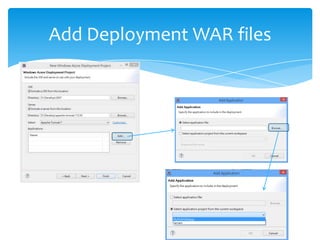 Add Deployment WAR files
 