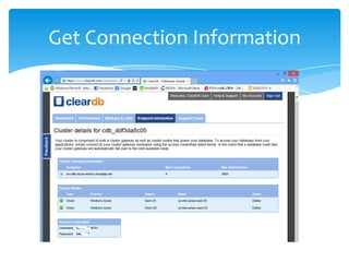 Get Connection Information
 