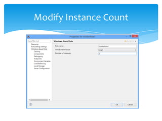 Modify Instance Count
 