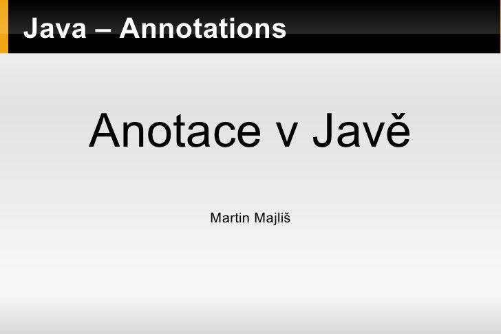 Java – Annotations