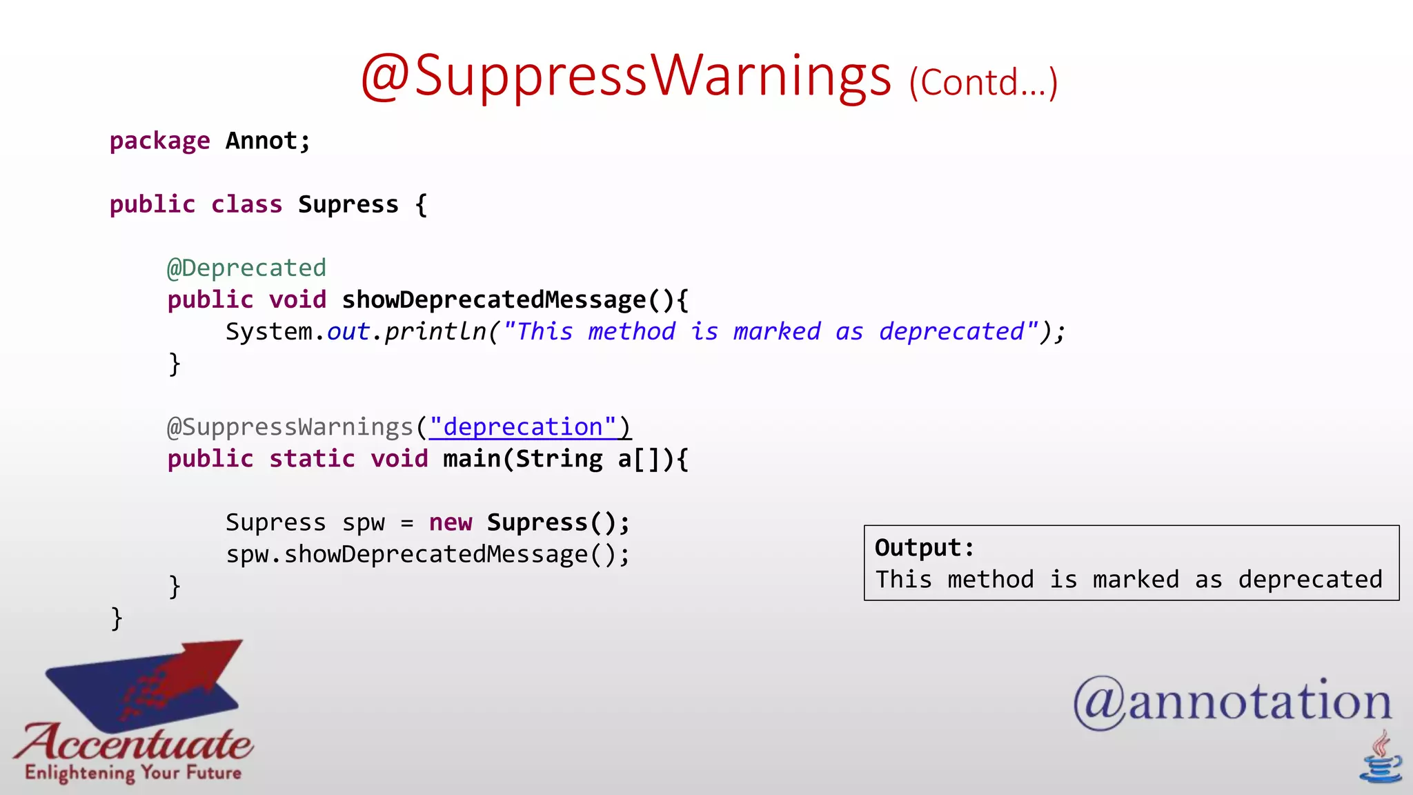 Java annotations | PPT