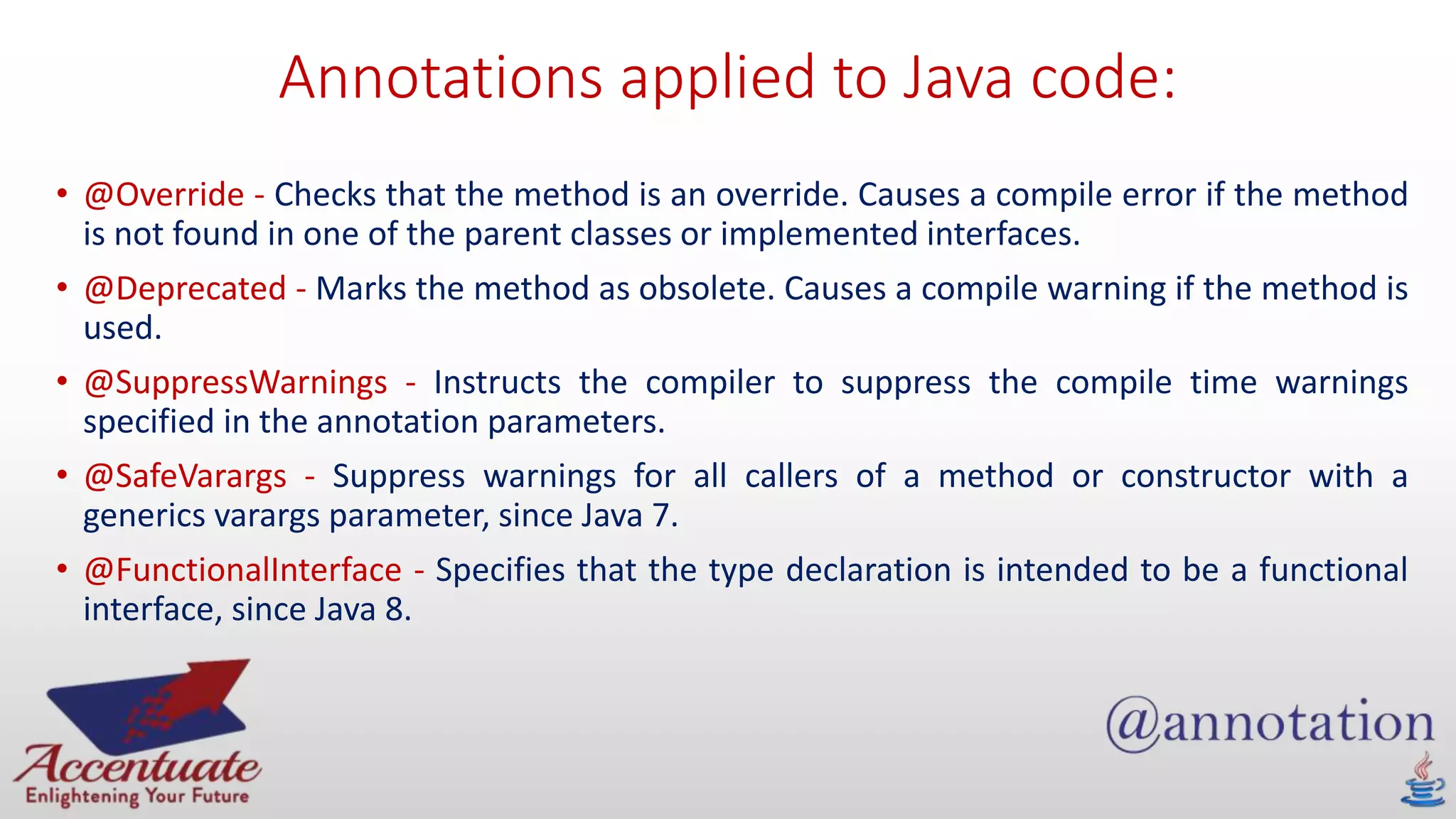 Java annotations | PPSX
