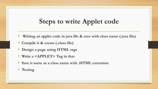 Java applet | PPTX