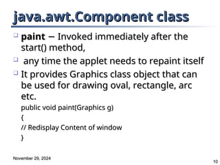Introduction to Java Applet and Life cycle of an Applet | PPT