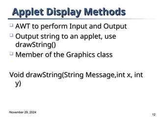 Introduction to Java Applet and Life cycle of an Applet | PPT