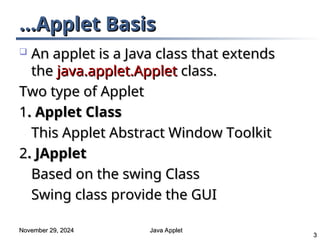 Introduction to Java Applet and Life cycle of an Applet | PPT