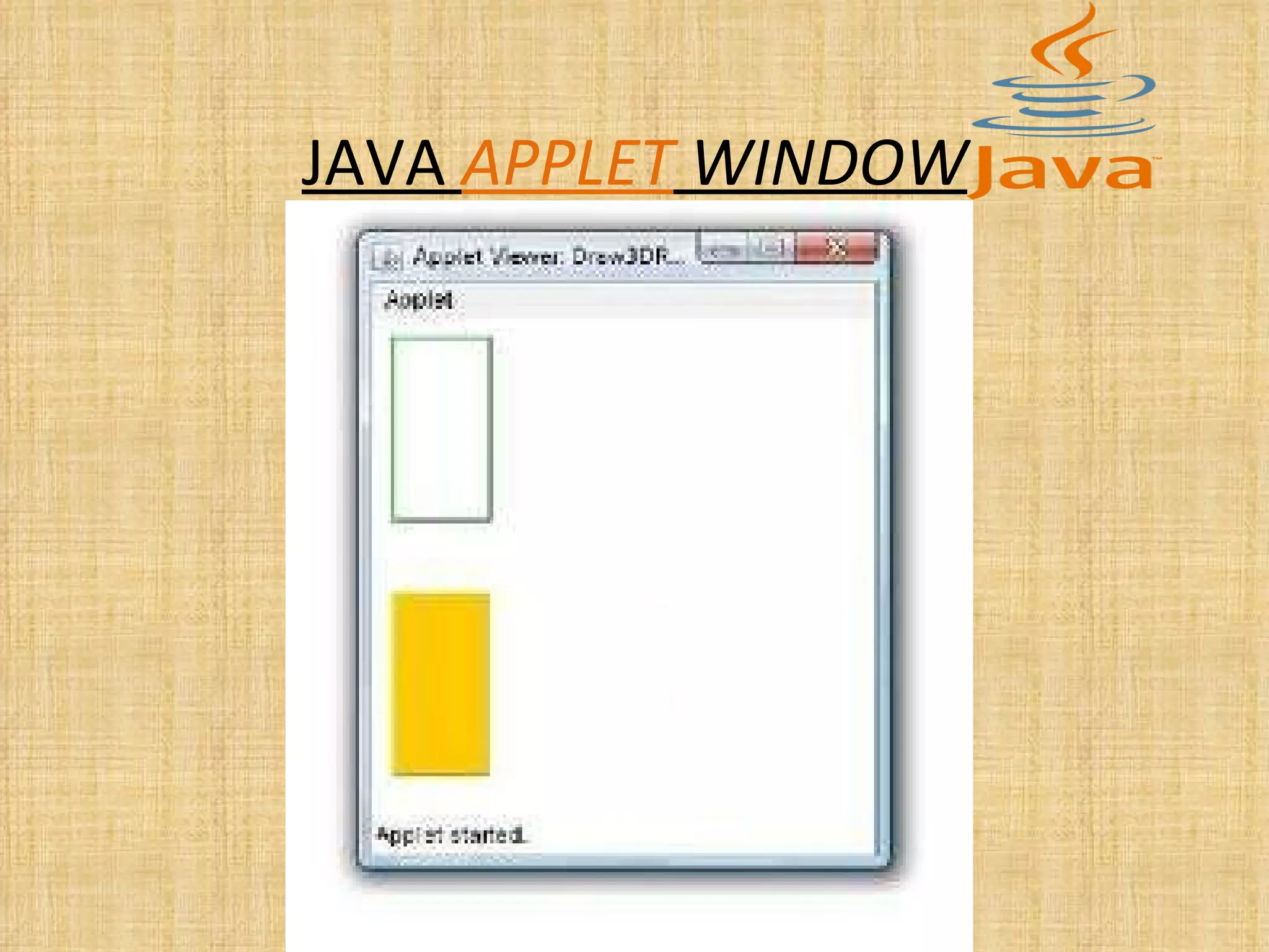 JAVA  APPLET  WINDOW 