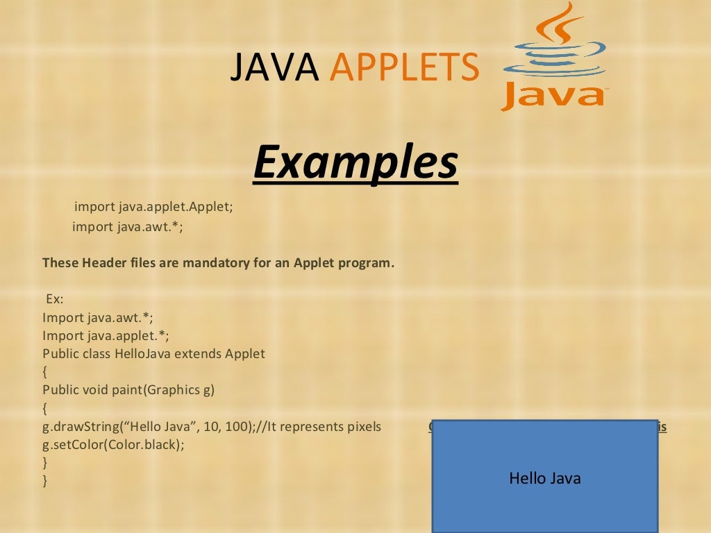 Java applets