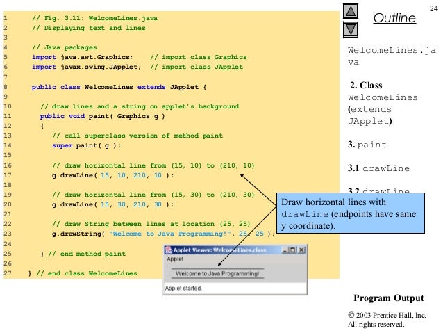Drawing Lines In Java Applet : Java applets