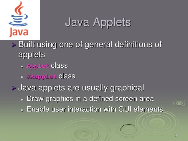 Java applets and working principles