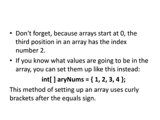 Java arrays | PPT