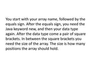 Java arrays | PPT