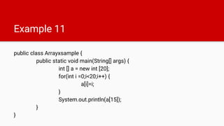 Java arrays | PPT