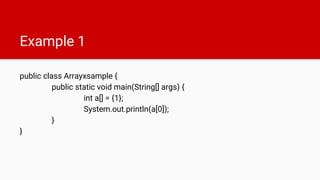 Java arrays | PPT