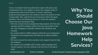 Java assignment help | PPT