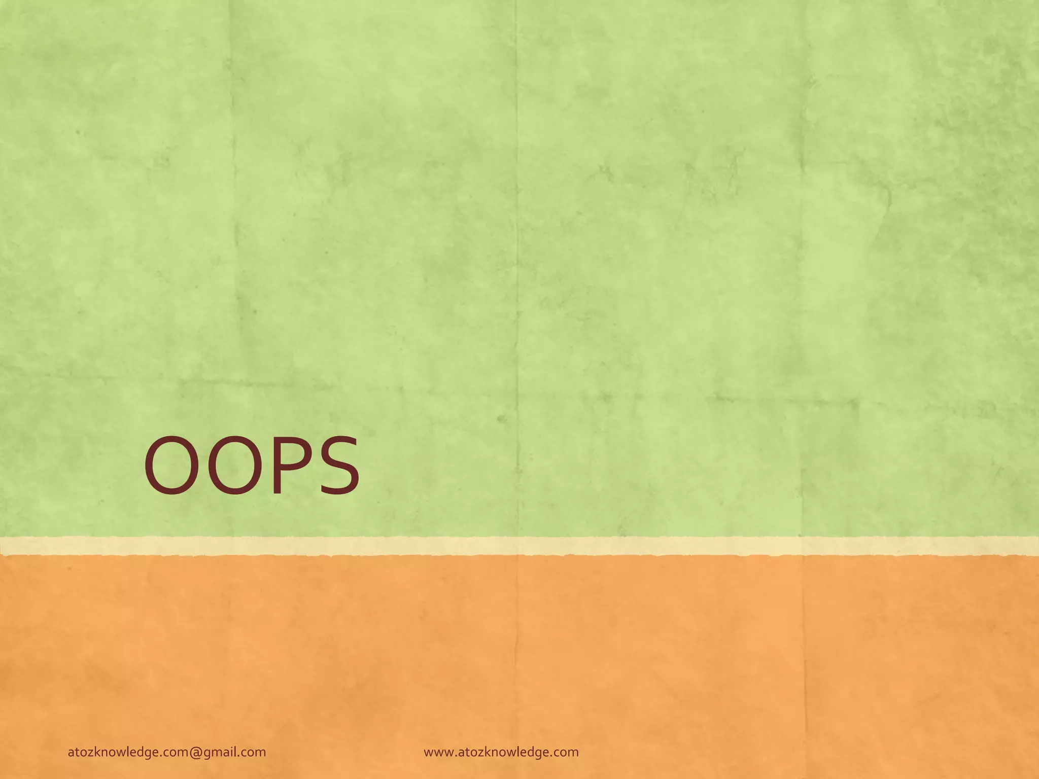 OOPS atozknowledge.com@gmail.com www.atozknowledge.com 