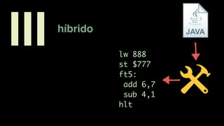 híbrido
lw 888
st $777
ft5:
add 6,7
sub 4,1
hlt
III
 