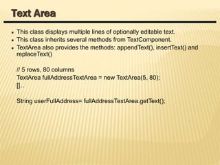 JAVA AWT | PPTX