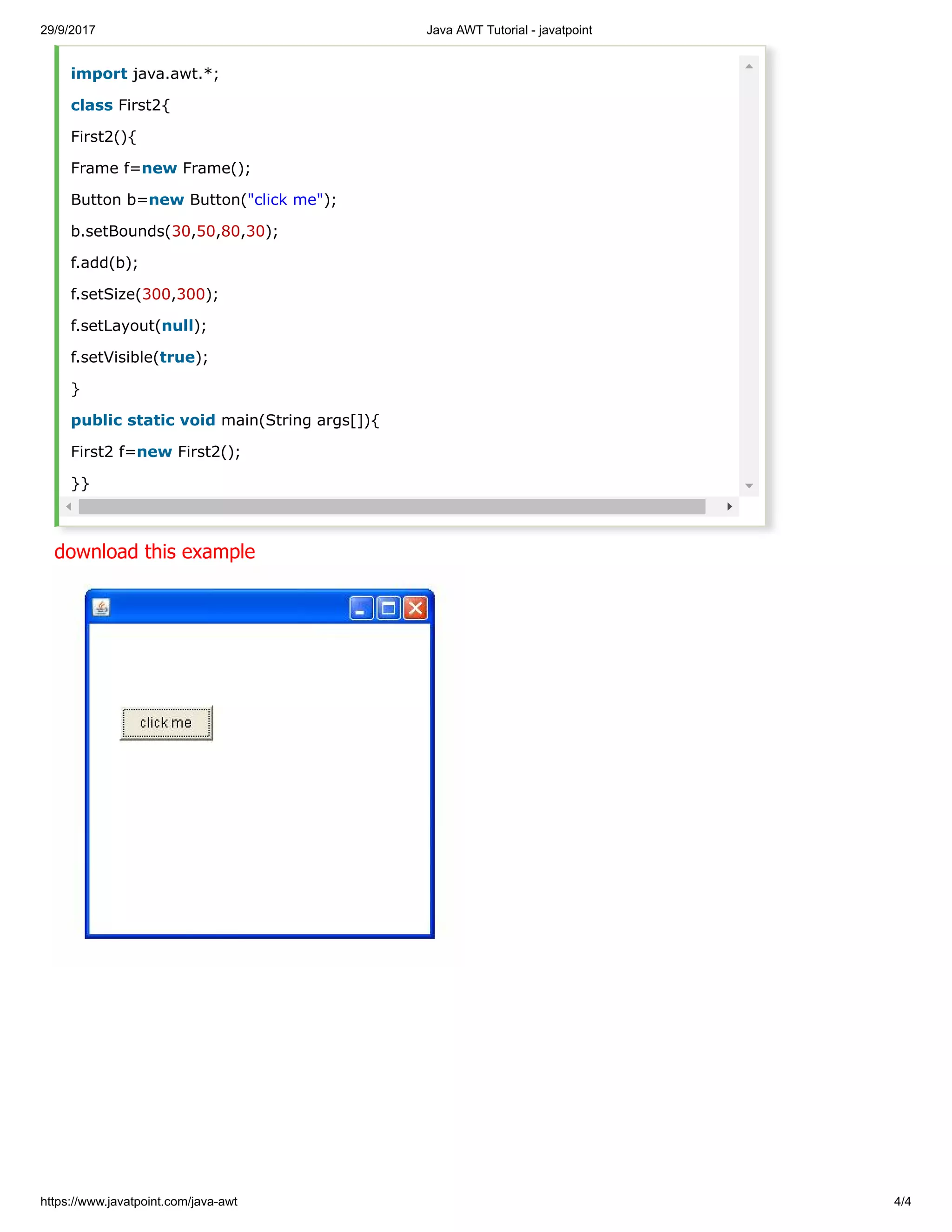 Java awt tutorial javatpoint | PDF
