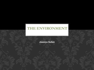 THE ENVIRONMENT
Jawerya Sultan
 