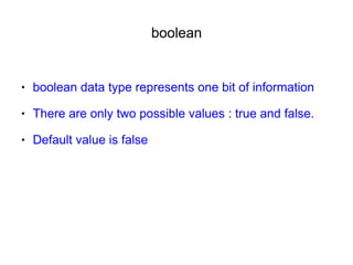 Java basic data types | PPT