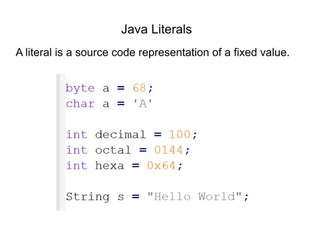 Java basic data types | PPT | Free Download