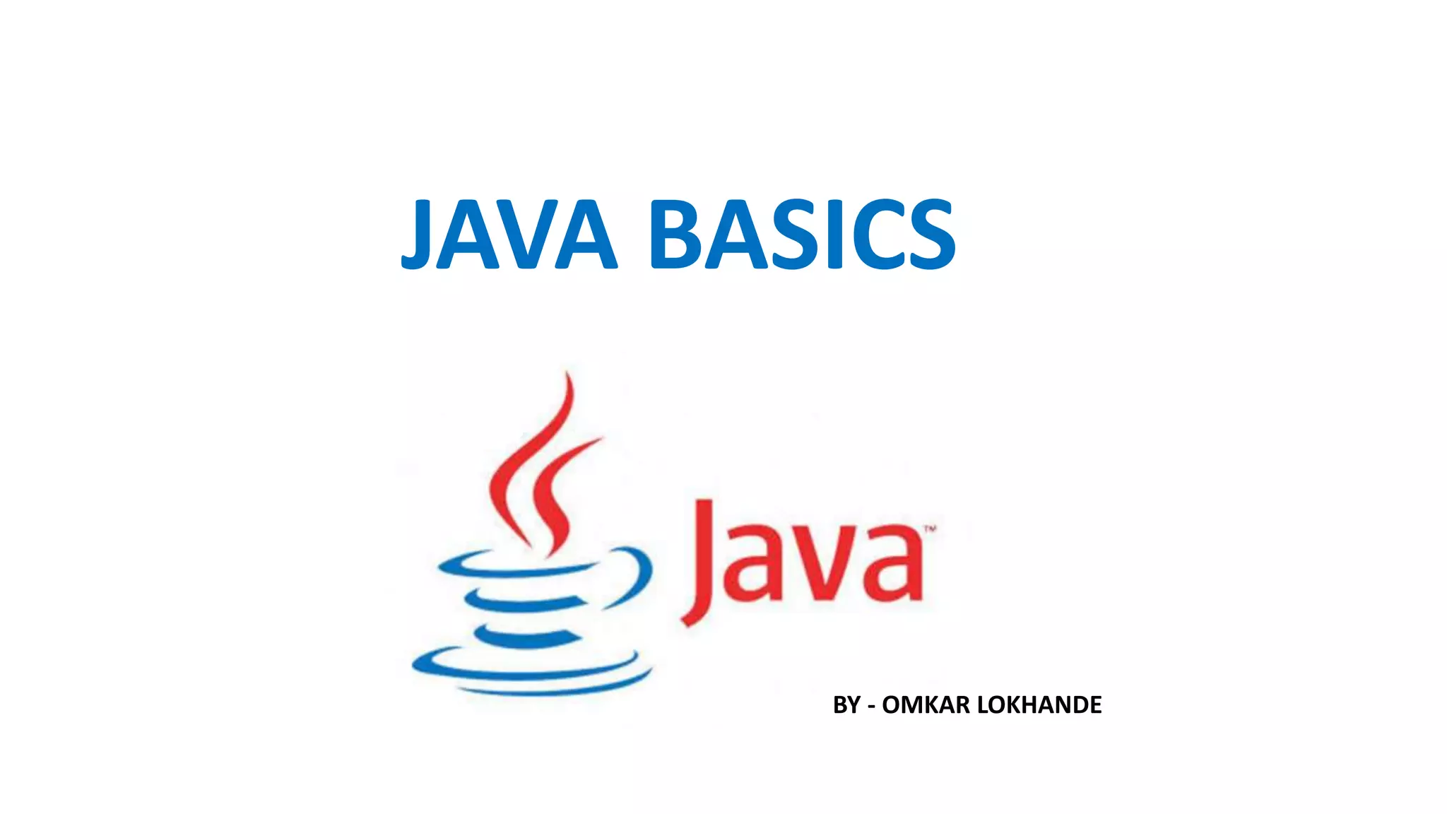 Java basics | PPT
