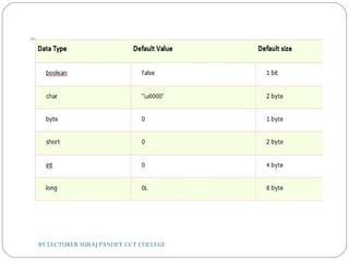 BY LECTURER SURAJ PANDEY CCT COLLEGE
 