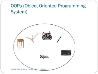 OOPs (Object Oriented Programming
System)
BY LECTURER SURAJ PANDEY CCT COLLEGE
 