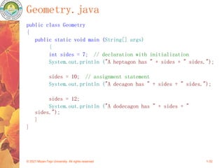Regular Polygon Java Program Java Basics.ppt