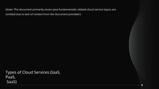 Comprehensive Guide to Java Programming and Cloud Computing ...