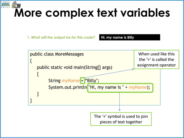 Java basics variables | PPTX