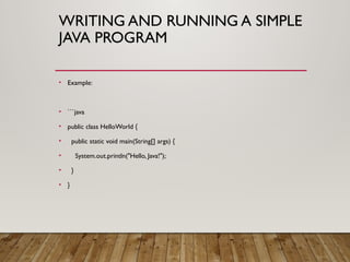 Java_Basics_Module1.pptx introduction to java | PPT
