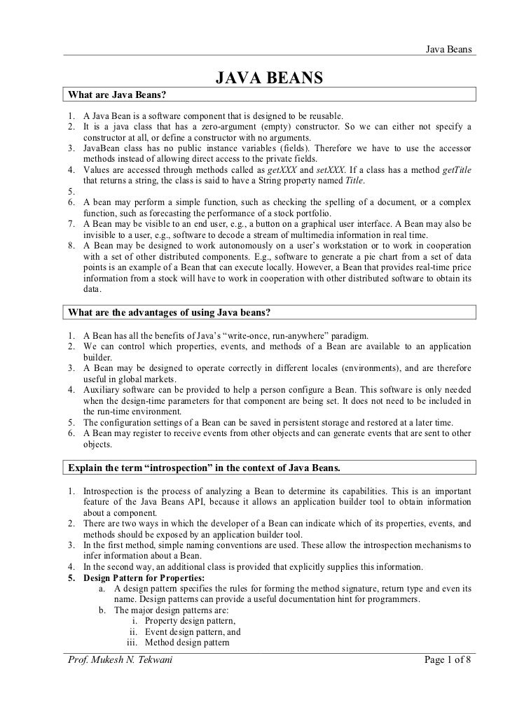 Java beans