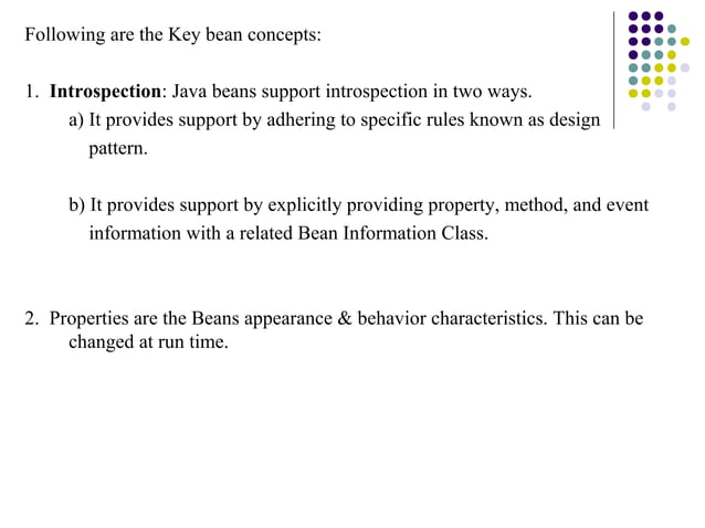 Java beans | PPT